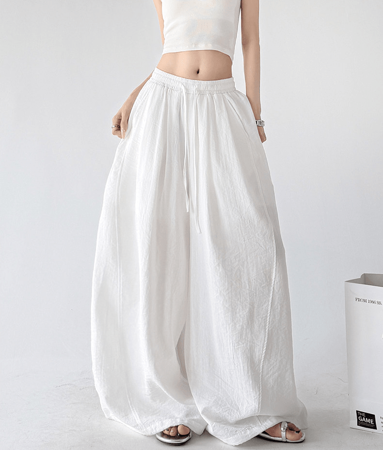 Soft Drape Linen-Blend Wide Leg Pants - CT6234 - COPPING THREADS - CT Select