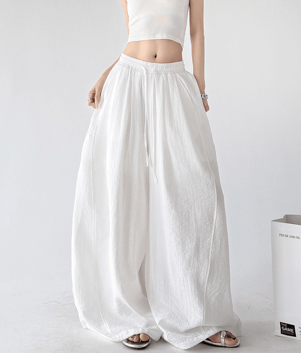 Soft Drape Linen-Blend Wide Leg Pants - CT6234 - COPPING THREADS - CT Select