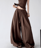 Soft Drape Linen-Blend Wide Leg Pants - CT6234 - COPPING THREADS - CT Select