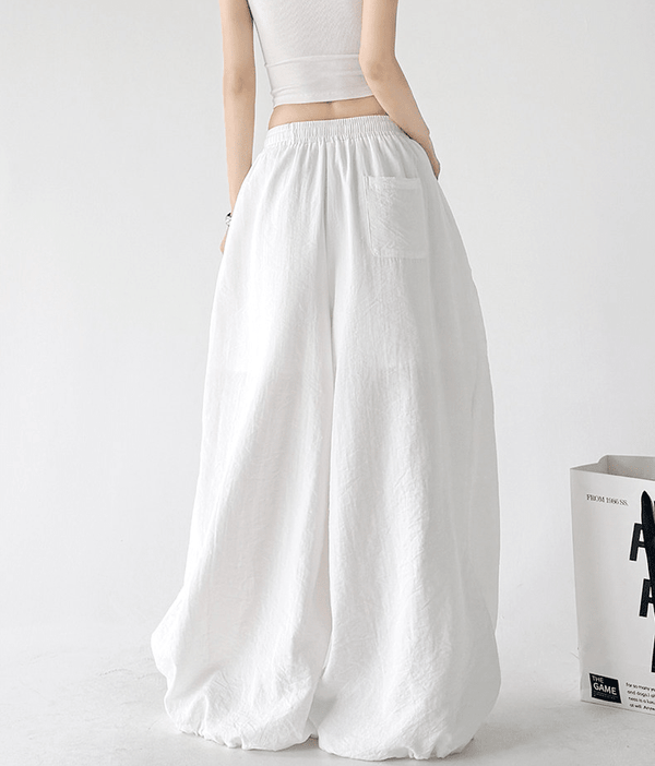 Soft Drape Linen-Blend Wide Leg Pants - CT6234 - COPPING THREADS - CT Select