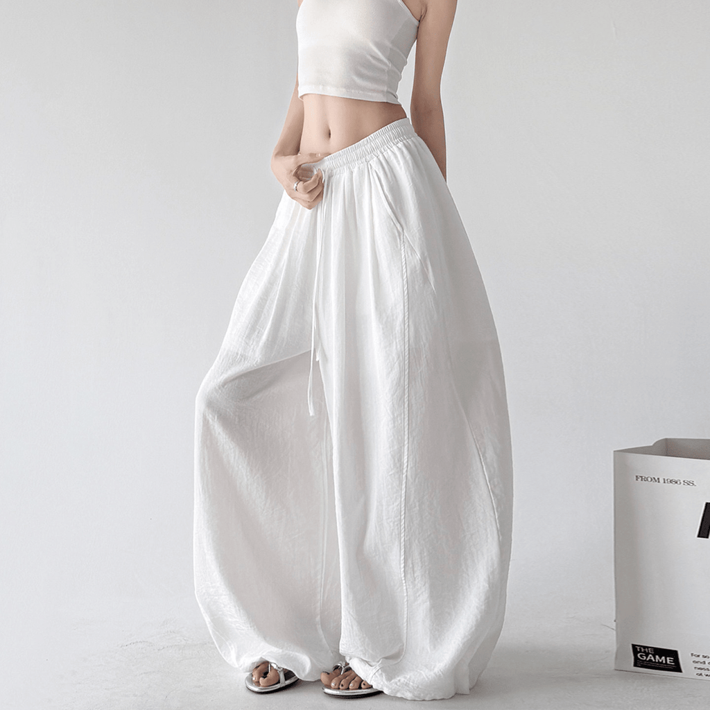Soft Drape Linen-Blend Wide Leg Pants - CT6234 - COPPING THREADS - CT Select