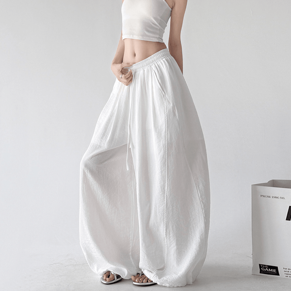 Soft Drape Linen-Blend Wide Leg Pants - CT6234 - COPPING THREADS - CT Select