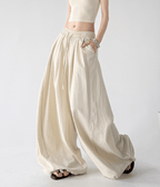 Soft Drape Linen-Blend Wide Leg Pants - CT6234 - COPPING THREADS - CT Select