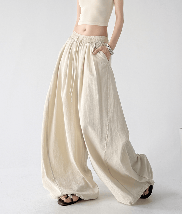 Soft Drape Linen-Blend Wide Leg Pants - CT6234 - COPPING THREADS - CT Select