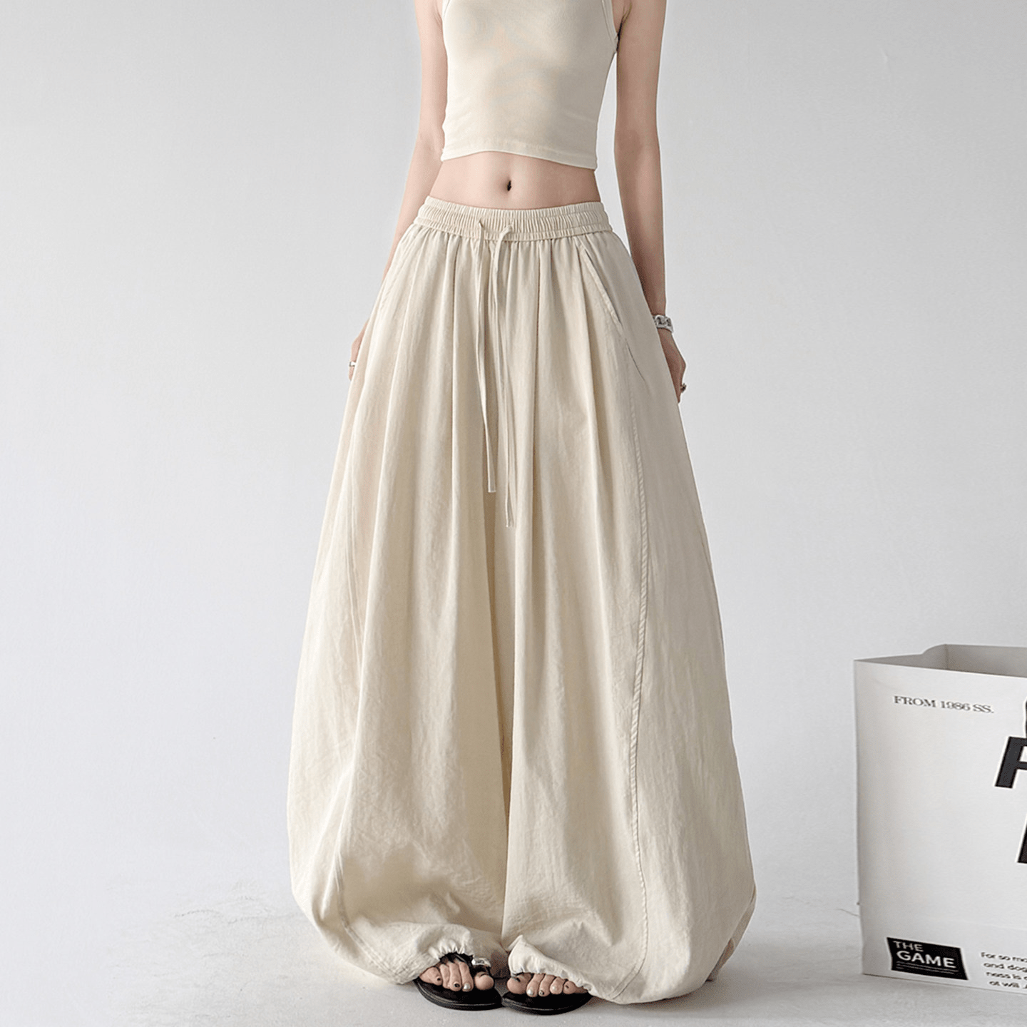 Soft Drape Linen-Blend Wide Leg Pants - CT6234 - COPPING THREADS - CT Select Main image