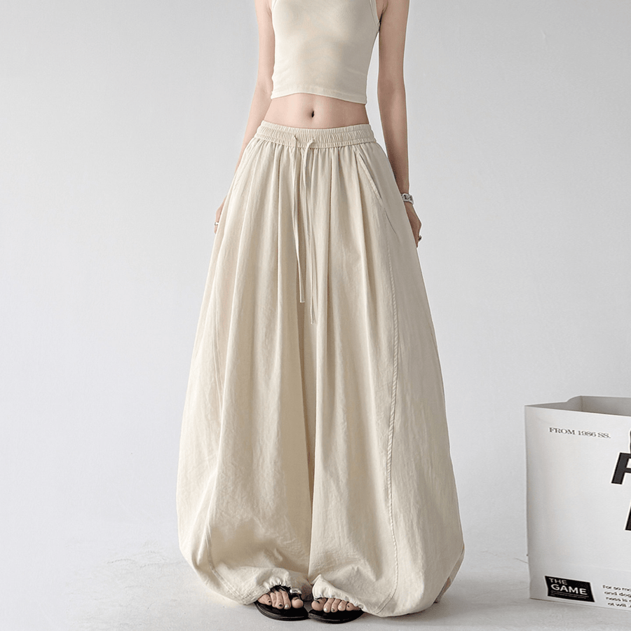 Soft Drape Linen-Blend Wide Leg Pants - CT6234 - COPPING THREADS - CT Select