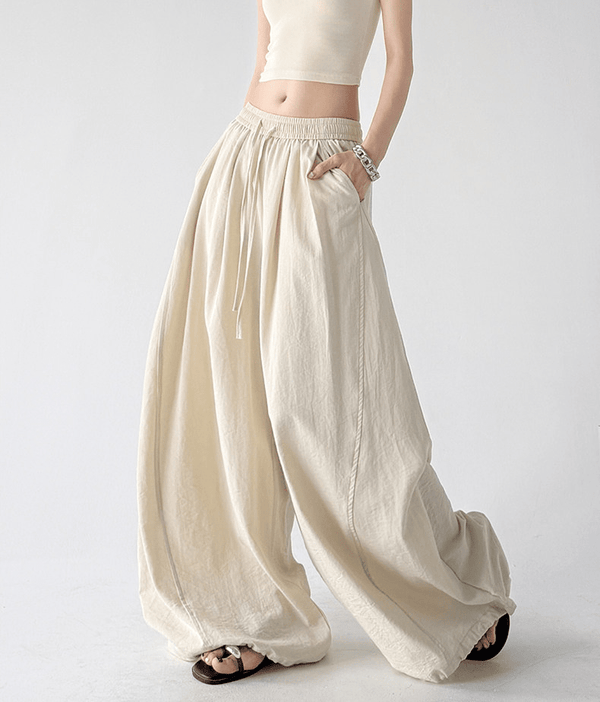 Soft Drape Linen-Blend Wide Leg Pants - CT6234 - COPPING THREADS - CT Select
