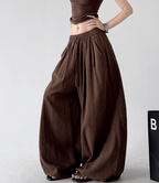 Soft Drape Linen-Blend Wide Leg Pants - CT6234 - COPPING THREADS - CT Select