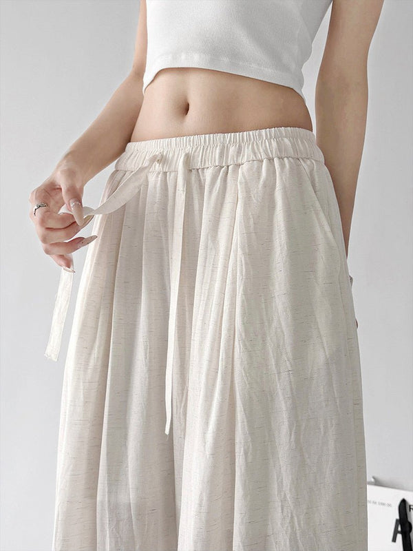 Soft-Volume Drawstring Wide-Leg Pants - CT66167 - COPPING THREADS - CT ORIGINALS