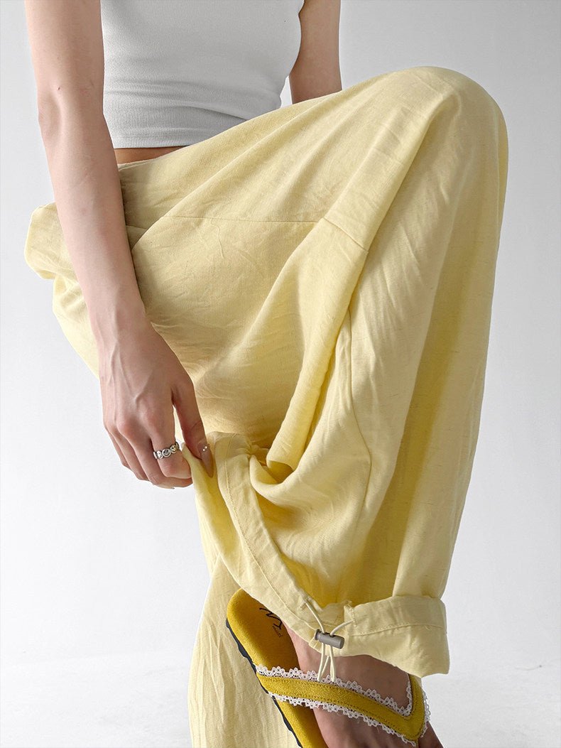 Soft-Volume Drawstring Wide-Leg Pants - CT66167 - COPPING THREADS - CT ORIGINALS
