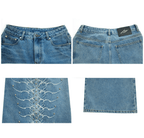 Spine Stud Embroidered Wide - Leg Washed Jeans - COPPING THREADS - ArguE CulturE