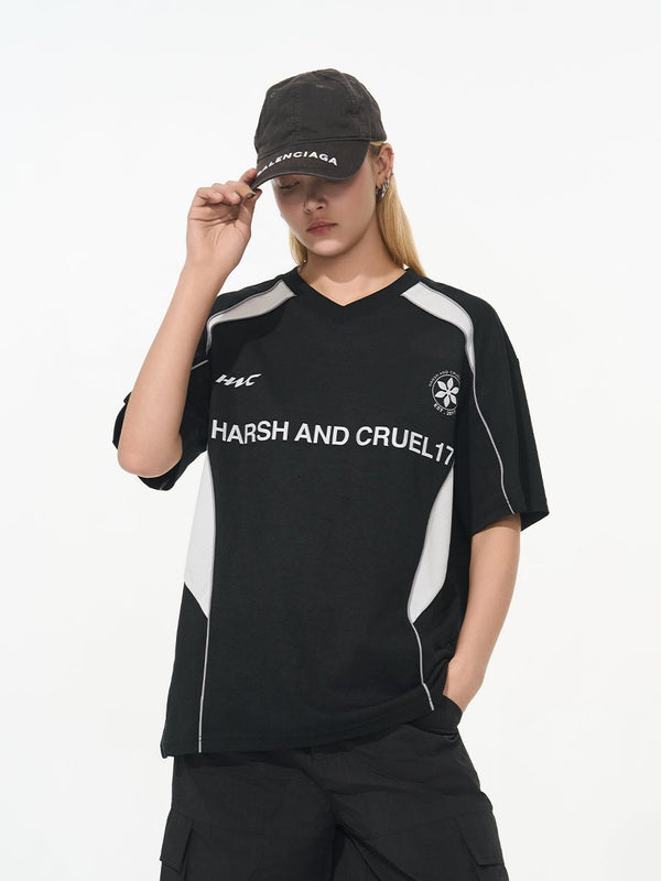 Spliced Jersey Logo Tee - COPPING THREADS - Harsh and Cruel
