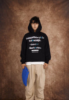 Spoof Brand Letter Print Hoodie - COPPING THREADS - ARTMONSTER