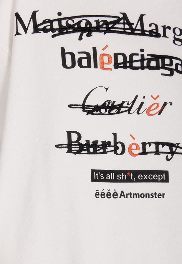 Spoof Brand Letter Print Hoodie - COPPING THREADS - ARTMONSTER