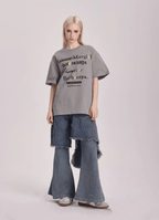 Spoof Brand Letter Print Short Sleeve Tee - COPPING THREADS - ARTMONSTER