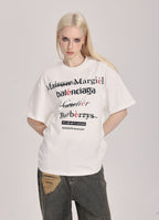 Spoof Brand Letter Print Short Sleeve Tee - COPPING THREADS - ARTMONSTER