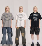 Spoof Brand Letter Print Short Sleeve Tee - COPPING THREADS - ARTMONSTER