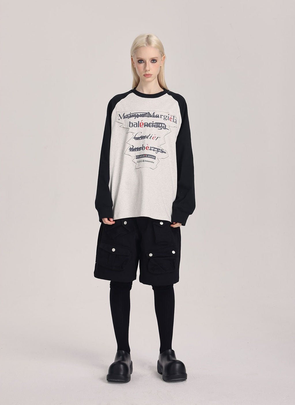 Spoof Brand Letter Print Sweatshirt - COPPING THREADS - ARTMONSTER
