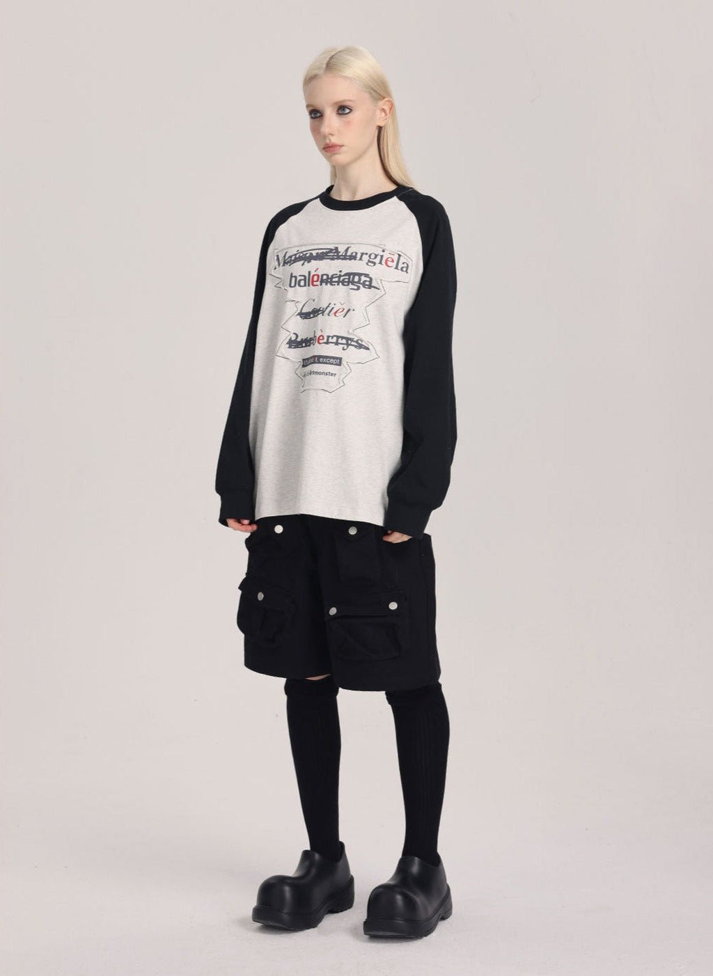 Spoof Brand Letter Print Sweatshirt - COPPING THREADS - ARTMONSTER
