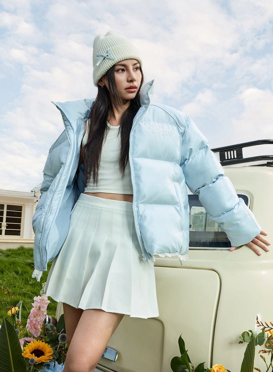 Sports Lace - Trimmed Puffer Jacket - COPPING THREADS - Harsh and Cruel