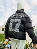 Sports Lace - Trimmed Puffer Jacket - COPPING THREADS - Harsh and Cruel