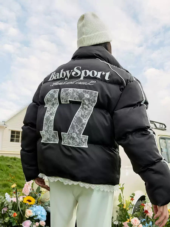 Sports Lace-Trimmed Puffer Jacket Main Image