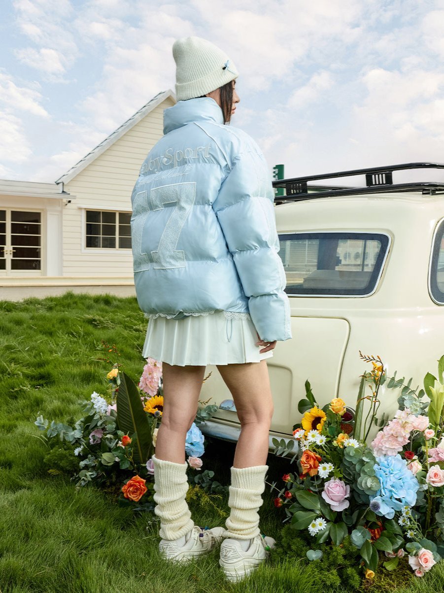 Sports Lace - Trimmed Puffer Jacket - COPPING THREADS - Harsh and Cruel