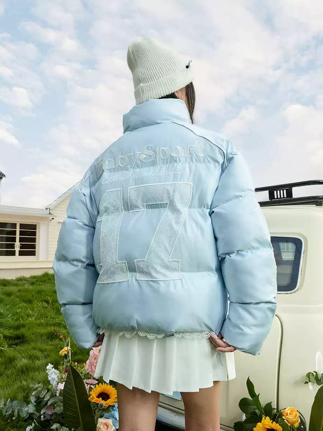 Sports Lace - Trimmed Puffer Jacket - COPPING THREADS - Harsh and Cruel Hover Image