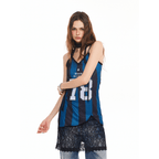 Sporty Striped Lace Trim Tank Top - COPPING THREADS - CT Select