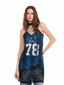 Sporty Striped Lace Trim Tank Top - COPPING THREADS - CT Select