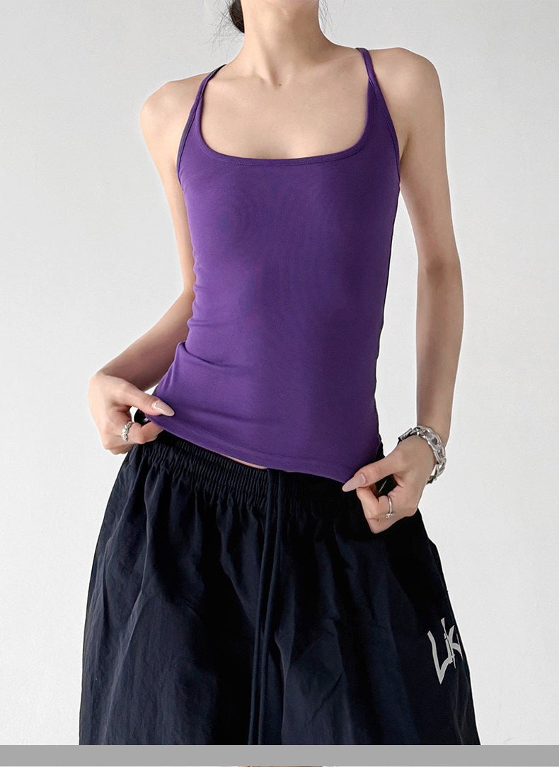 Square-Neck Fitted Tank Top - CT66152 - COPPING THREADS - CT ORIGINALS