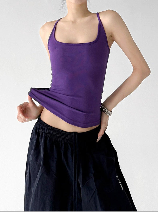 Square-Neck Fitted Tank Top - CT66152 - COPPING THREADS - CT ORIGINALS