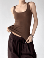 Square Neck Slim Fit Tank Top - CT6643 - COPPING THREADS - CT Select