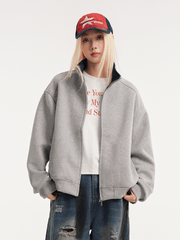 Stand - Collar Zip Sweatshirt Jacket - COPPING THREADS - CATTEE