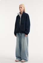 Stand - Collar Zip Sweatshirt Jacket - COPPING THREADS - CATTEE