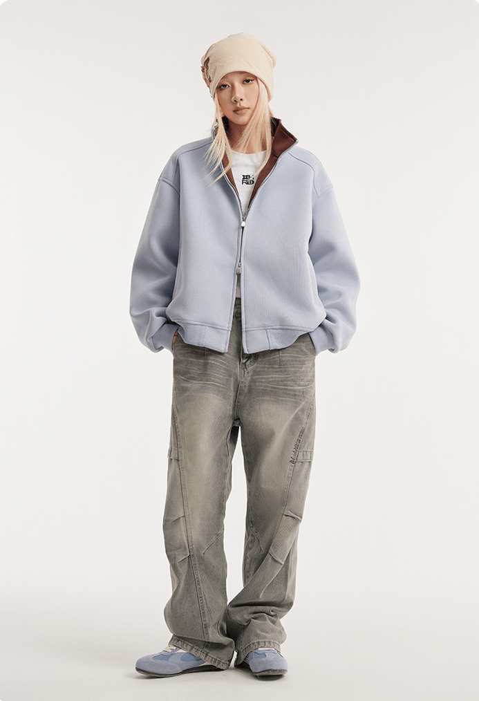 Stand - Collar Zip Sweatshirt Jacket - COPPING THREADS - CATTEE