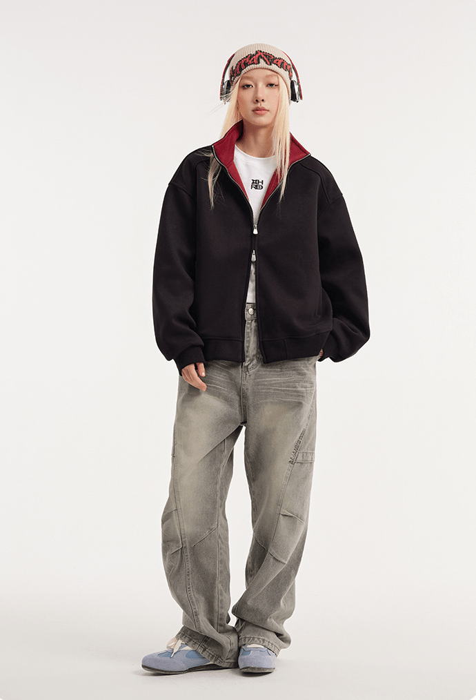 Stand - Collar Zip Sweatshirt Jacket - COPPING THREADS - CATTEE