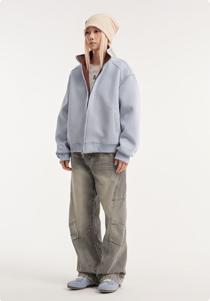 Stand - Collar Zip Sweatshirt Jacket - COPPING THREADS - CATTEE