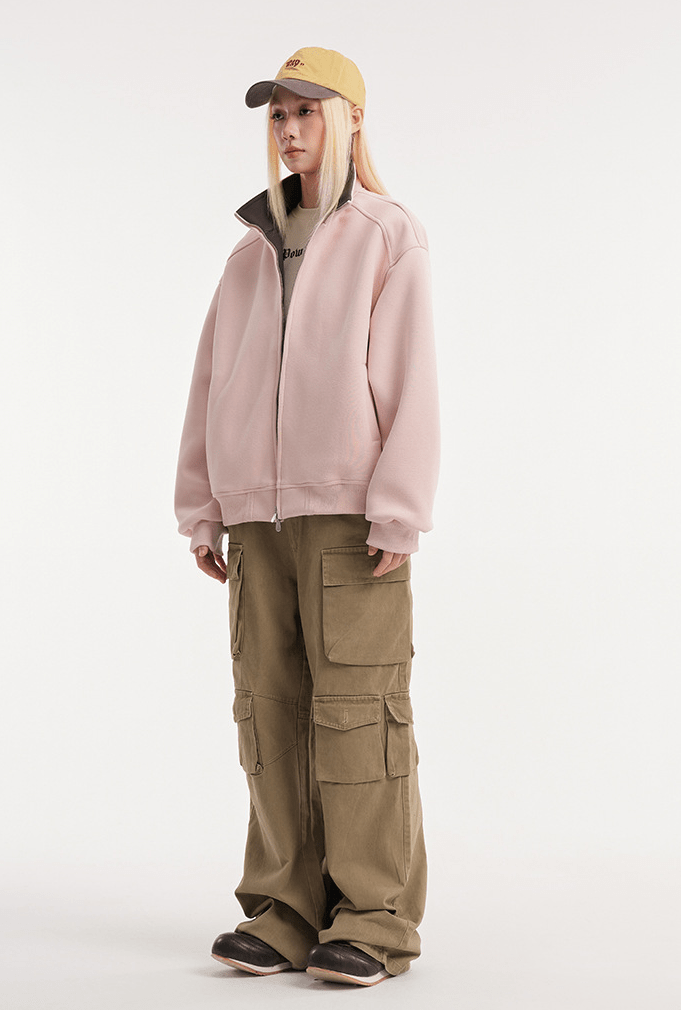 Stand - Collar Zip Sweatshirt Jacket - COPPING THREADS - CATTEE