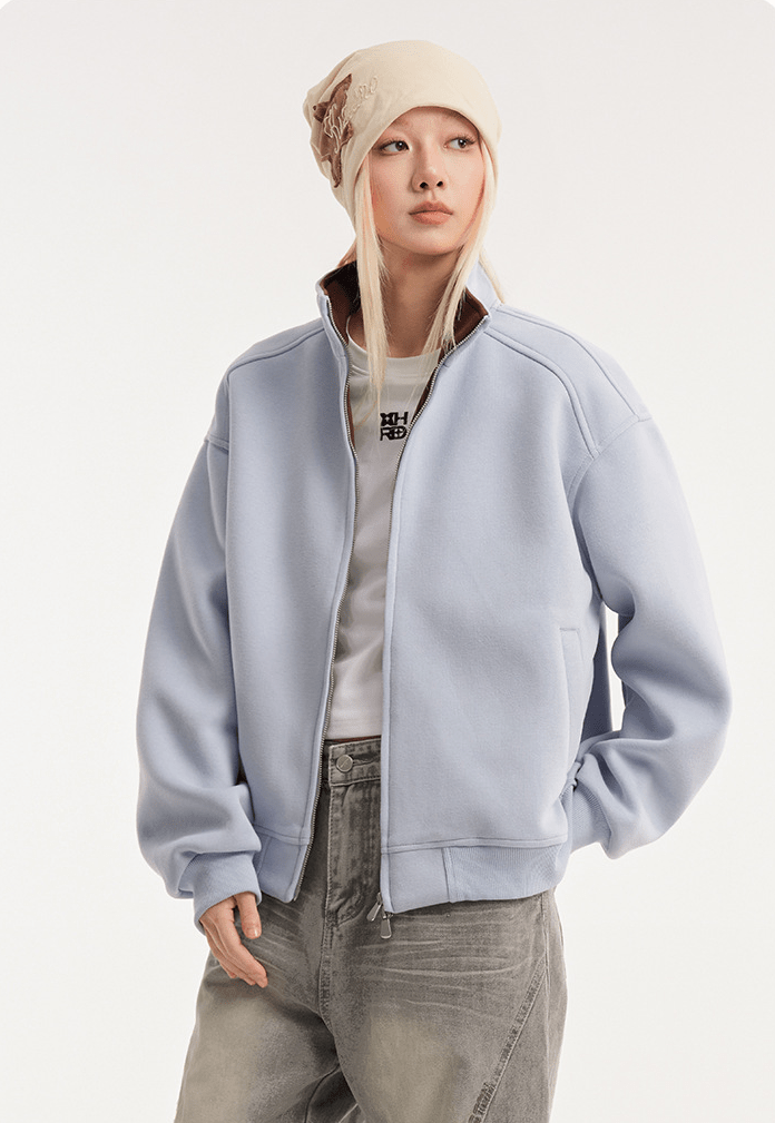 Stand - Collar Zip Sweatshirt Jacket - COPPING THREADS - CATTEE