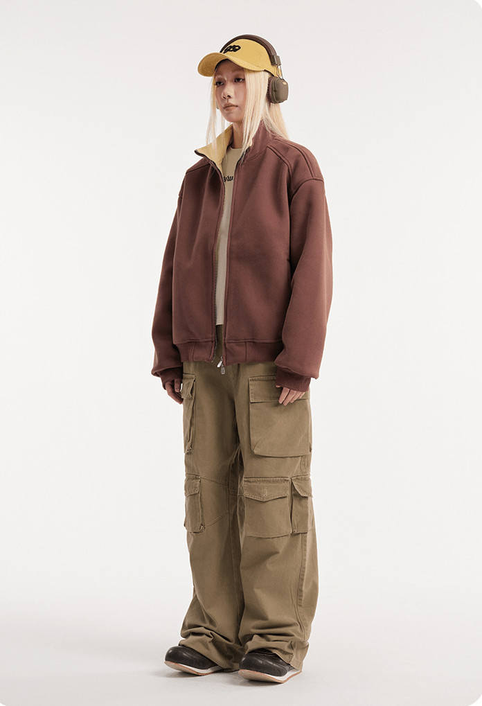 Stand - Collar Zip Sweatshirt Jacket - COPPING THREADS - CATTEE