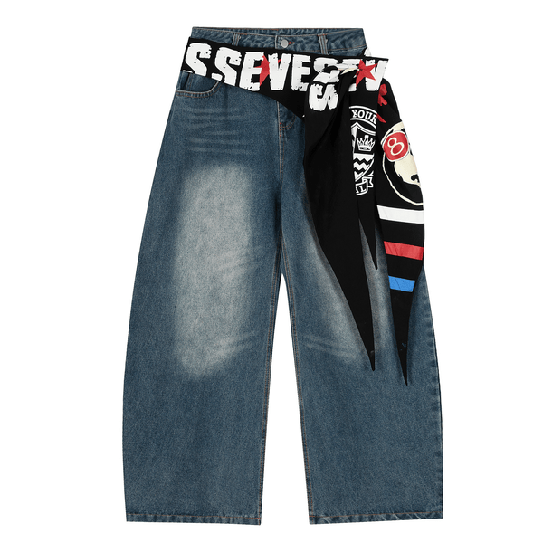 Star Belt Washed Blade - Cut Wide - Leg Jeans - COPPING THREADS - CT Select