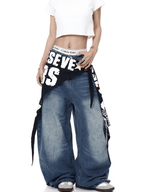 Star Belt Washed Blade - Cut Wide - Leg Jeans - COPPING THREADS - CT Select