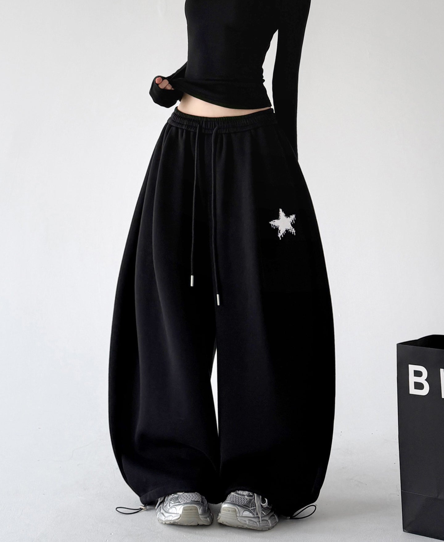 Star-Embroidered Balloon Sweatpants - CT6634 - COPPING THREADS - CT ORIGINALS