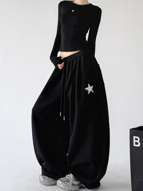 Star-Embroidered Balloon Sweatpants - CT6634 - COPPING THREADS - CT ORIGINALS