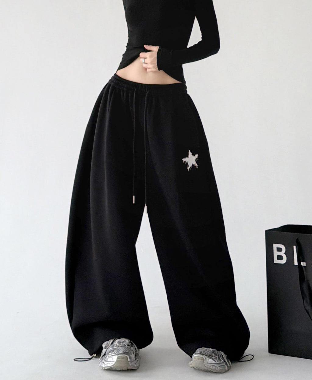 Star-Embroidered Balloon Sweatpants - CT6634 - COPPING THREADS - CT ORIGINALS