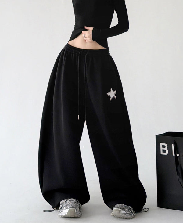 Star-Embroidered Balloon Sweatpants - CT6634 - COPPING THREADS - CT ORIGINALS