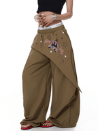 Star Graphic Layered Apron Scythe Wide - Leg Pants - COPPING THREADS - CT Select