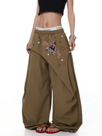Star Graphic Layered Apron Scythe Wide - Leg Pants - COPPING THREADS - CT Select