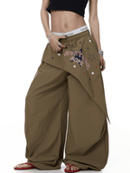 Star Graphic Layered Apron Scythe Wide - Leg Pants - COPPING THREADS - CT Select